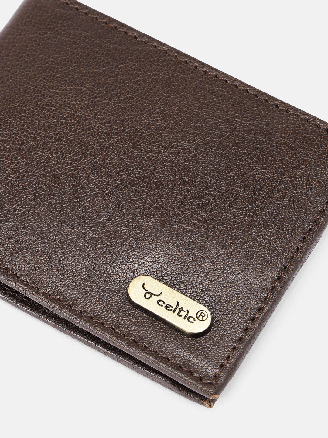 Premium Genuine Leather Bi-Fold Wallet with Flip ID Window