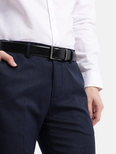 Premium Genuine Leather Belt & Wallet Combo – Classic Black