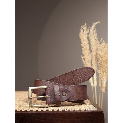 Men Genuine Leather  Waist Accessory Silver Buckle Casual Formal