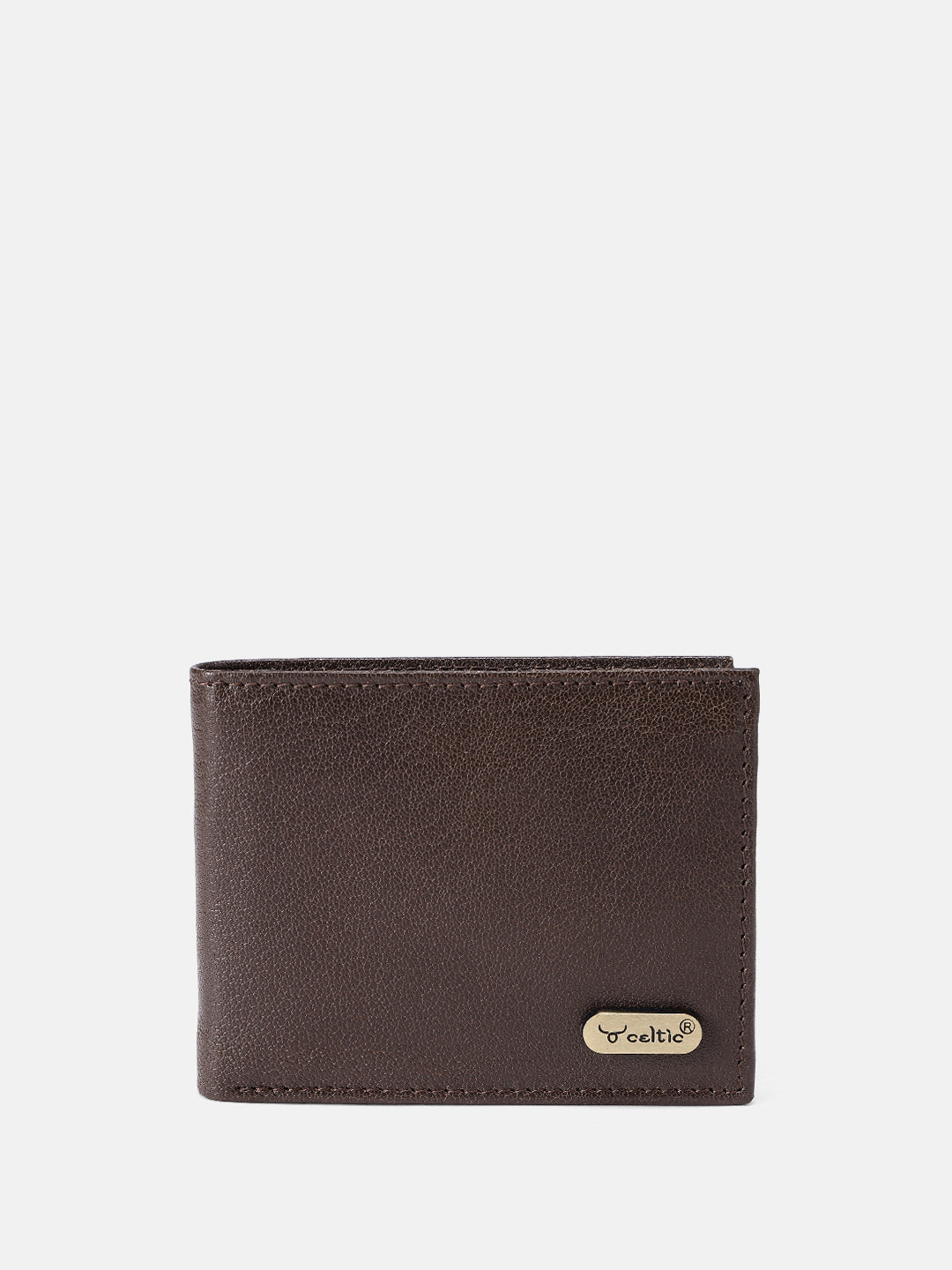Premium Genuine Leather Bi-Fold Wallet with Flip ID Window