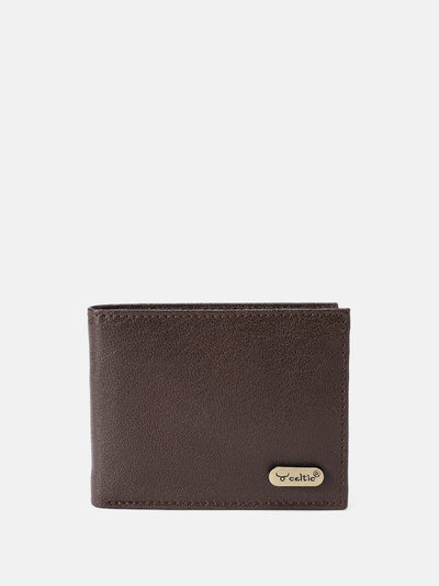 Premium Genuine Leather Bi-Fold Wallet with Flip ID Window