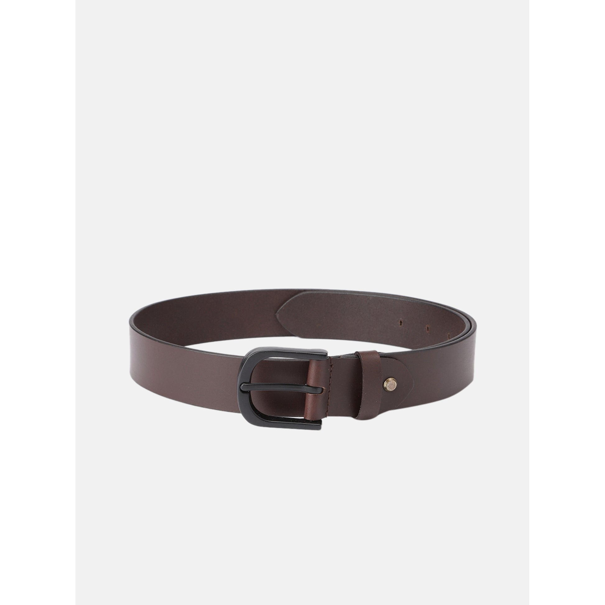 Genuine Leather Black Waist Accessory Durable Metal Buckle Formal Casual Wear