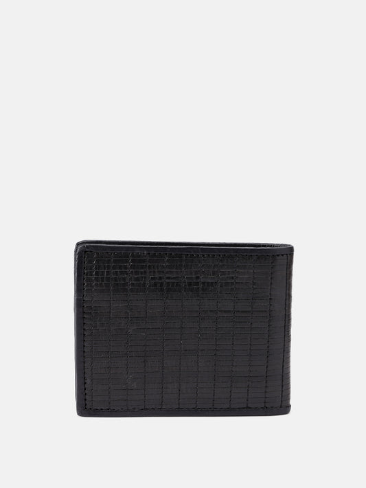 Celtic Genuine Leather Bi-Fold Wallet with Coin Pocket Black