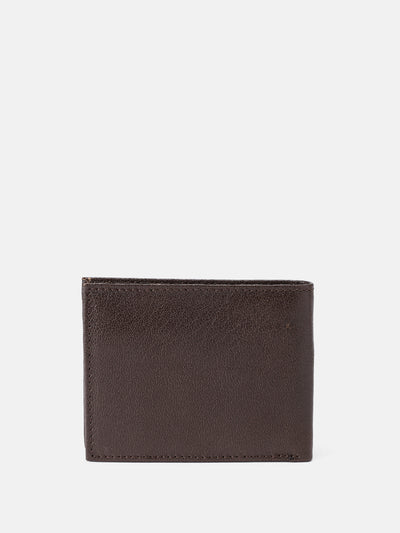 Premium Genuine Leather Bi-Fold Wallet with Flip ID Window