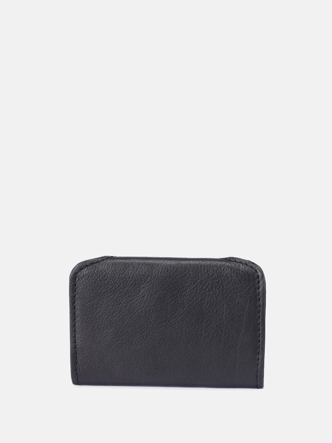 Celtic Genuine Leather Snap Closure Card Holder Wallet – Black