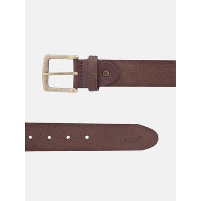 Men Genuine Leather  Waist Accessory Silver Buckle Casual Formal