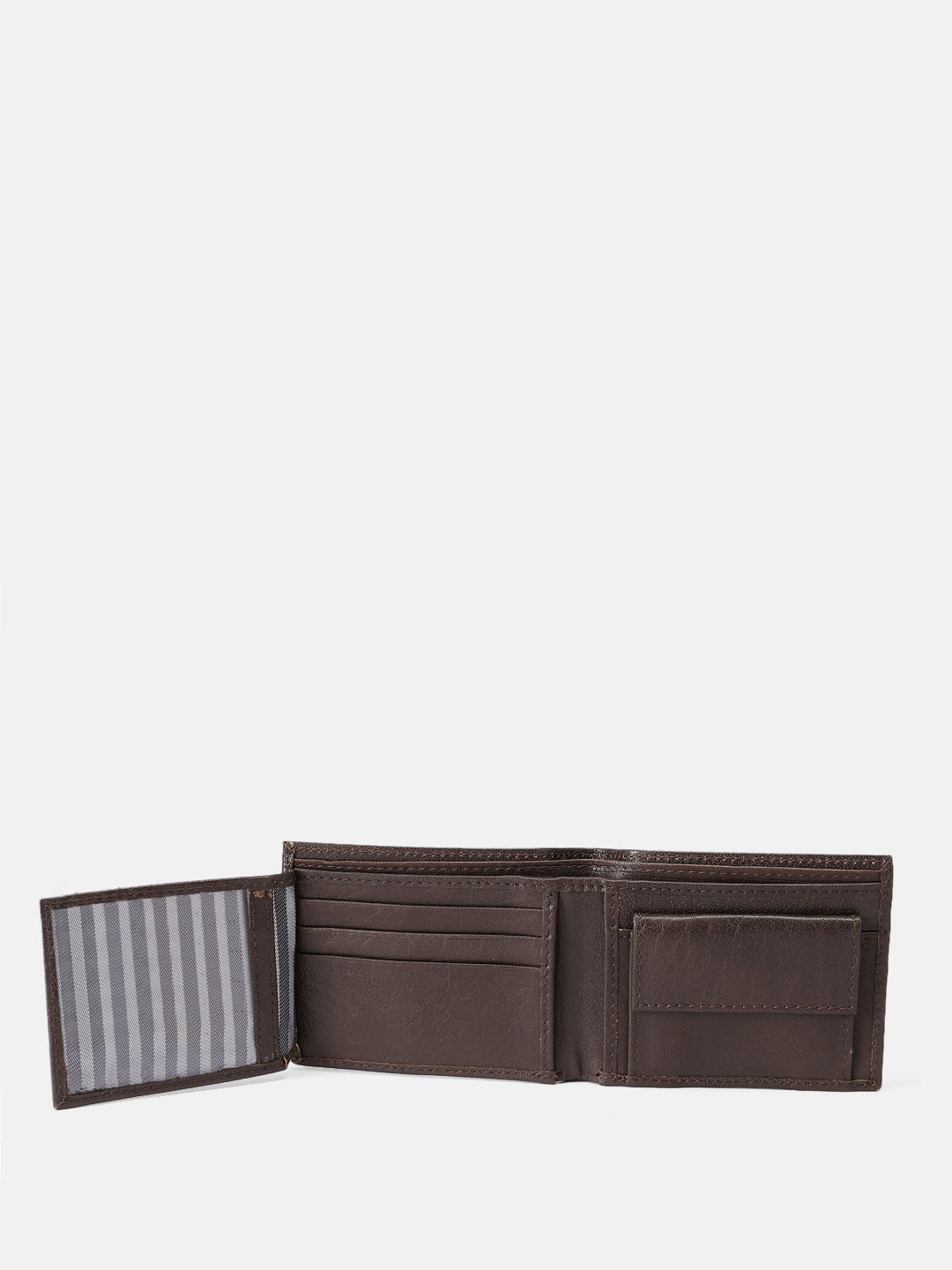 Premium Genuine Leather Bi-Fold Wallet with Flip ID Window