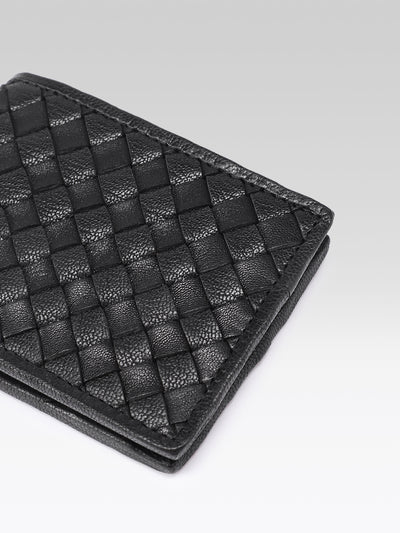 Premium Hand-Woven Leather Wallet with Coin Pocket & Multi-Card Storage by Celtic