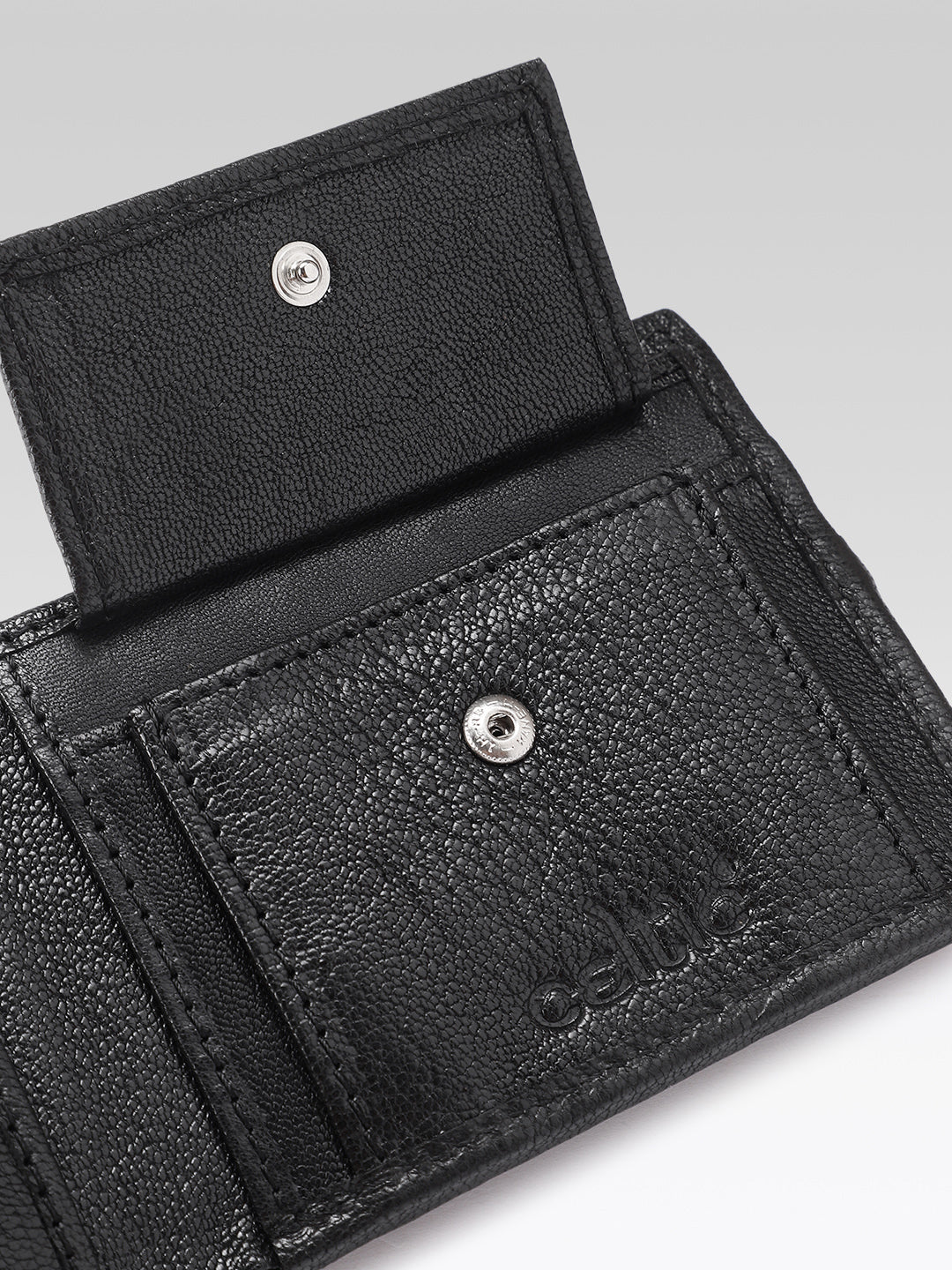Premium Hand-Woven Leather Wallet with Coin Pocket & Multi-Card Storage by Celtic