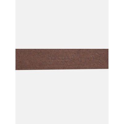 Women Genuine Leather Tan Belt Silver Buckle Contrast Stitching Casual Formal