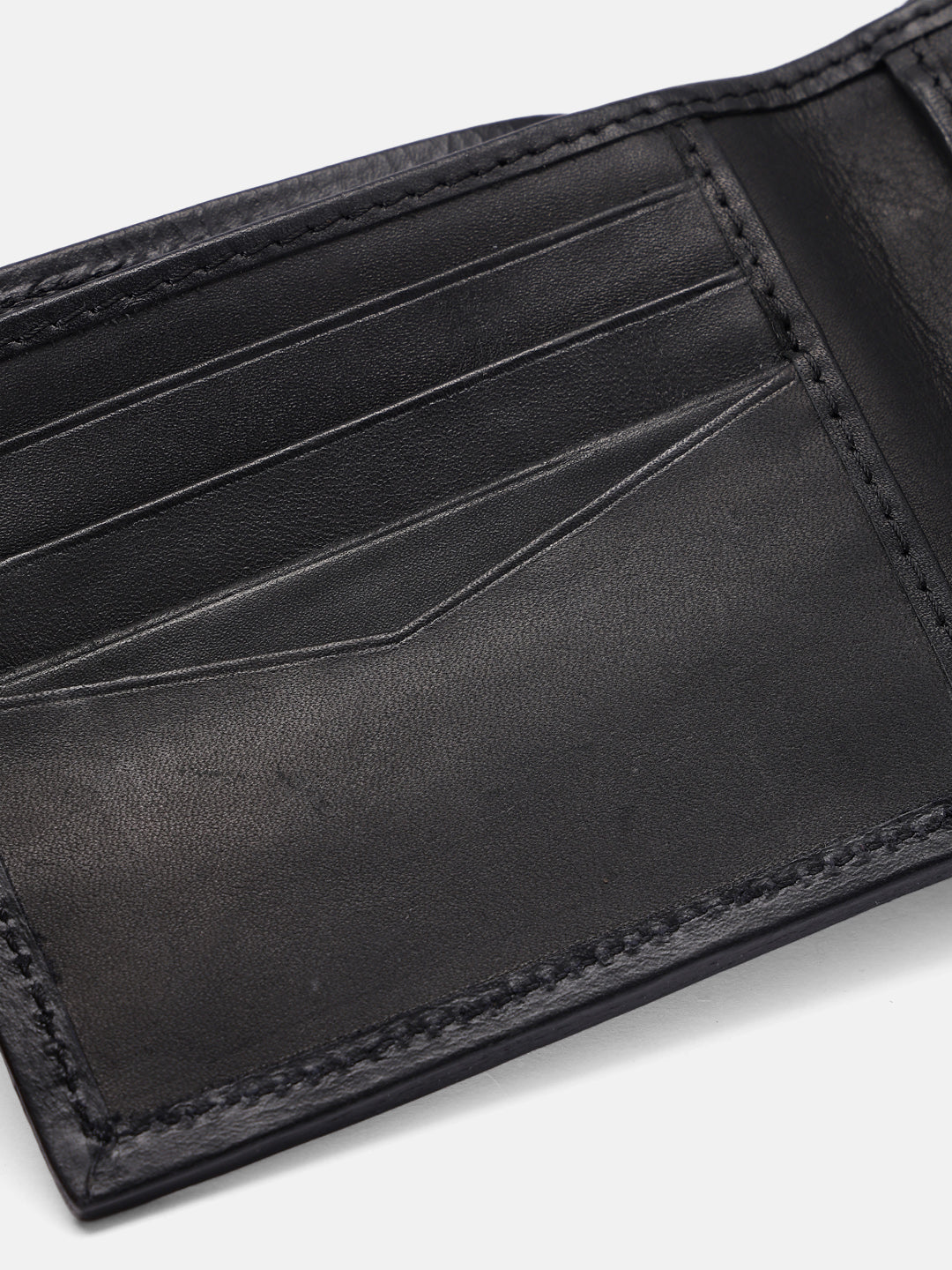 Celtic Genuine Leather Bi-Fold Wallet with Coin Pocket Black