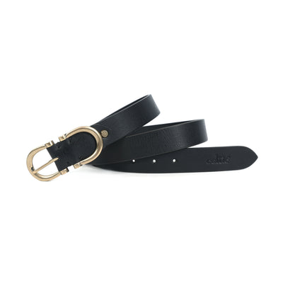 Women Premium Brown Leather Belt With Antique Brass Buckle For Casual Formal Wear