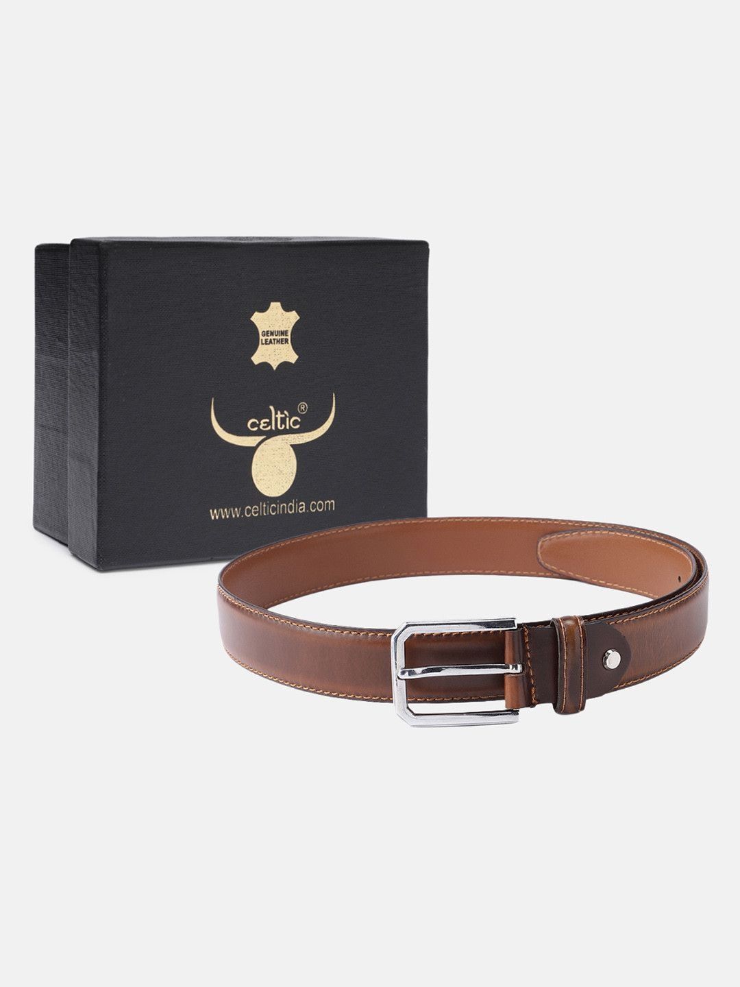 Unisex Classic Black Leather Formal Belt With Silver Buckle For Office Daily Wear