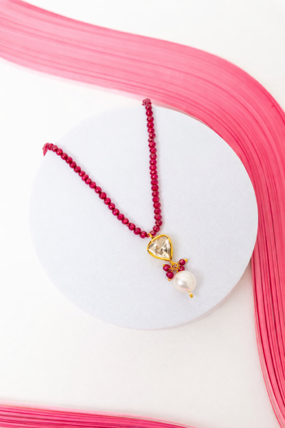 Gold Plated Rose Quartz Silver Jewellery Set