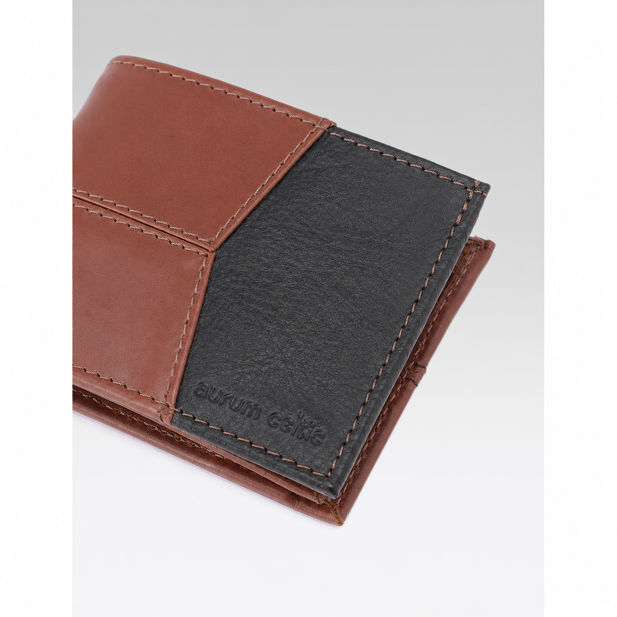 Premium Two-Tone Genuine Leather Mens Wallet | Slim Bifold Export Quality with Coin Pocket