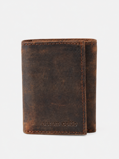 Premium Vintage Tri-Fold Genuine Leather Wallet | Export Quality | Multi-Card & ID Holder