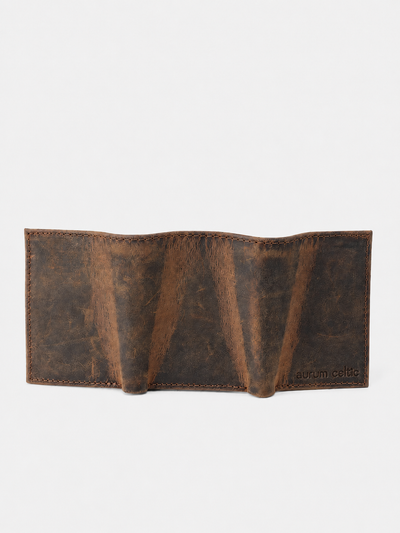 Premium Vintage Tri-Fold Genuine Leather Wallet | Export Quality | Multi-Card & ID Holder