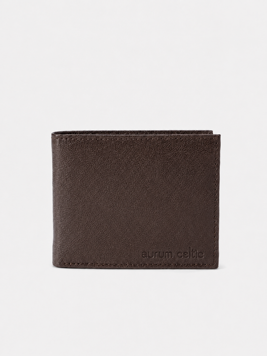 Premium Genuine Leather Bi-Fold Wallet with Flip ID Window