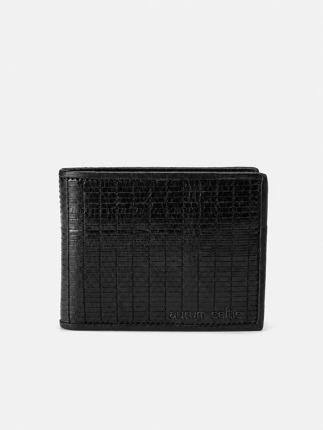 Celtic Genuine Leather Bi-Fold Wallet with Coin Pocket Black