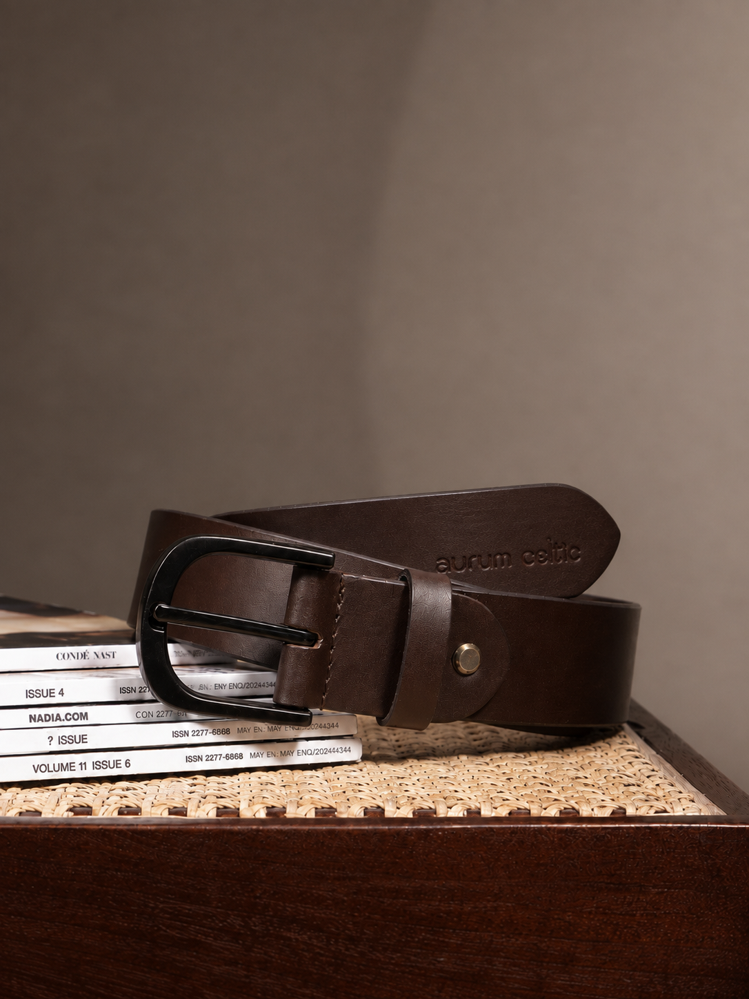 Premium Genuine Leather Belt & Wallet Combo – Classic Brown