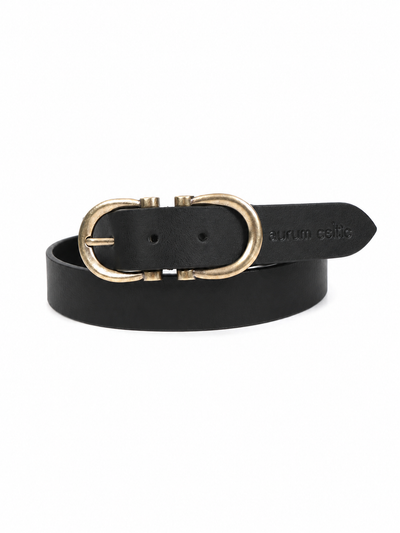 Premium Genuine Leather Belt & Wallet Combo – Black Gift Set