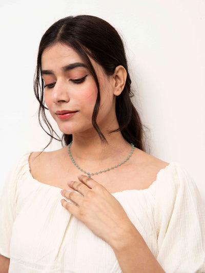 Mairi Small Beads Necklace with Turquoise Jade & Citrine